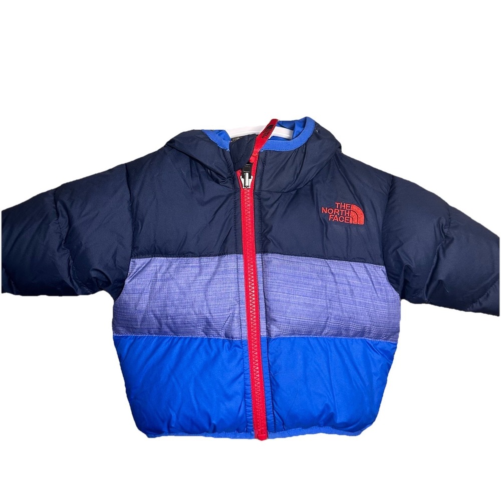 The North Face MoonDoggy Reversible - 550 Down Hooded Jacket -Blue  3-6mo Coat‎